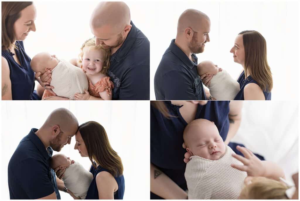 Emotive newborn video capturing mama bonding with baby during Akron photography session