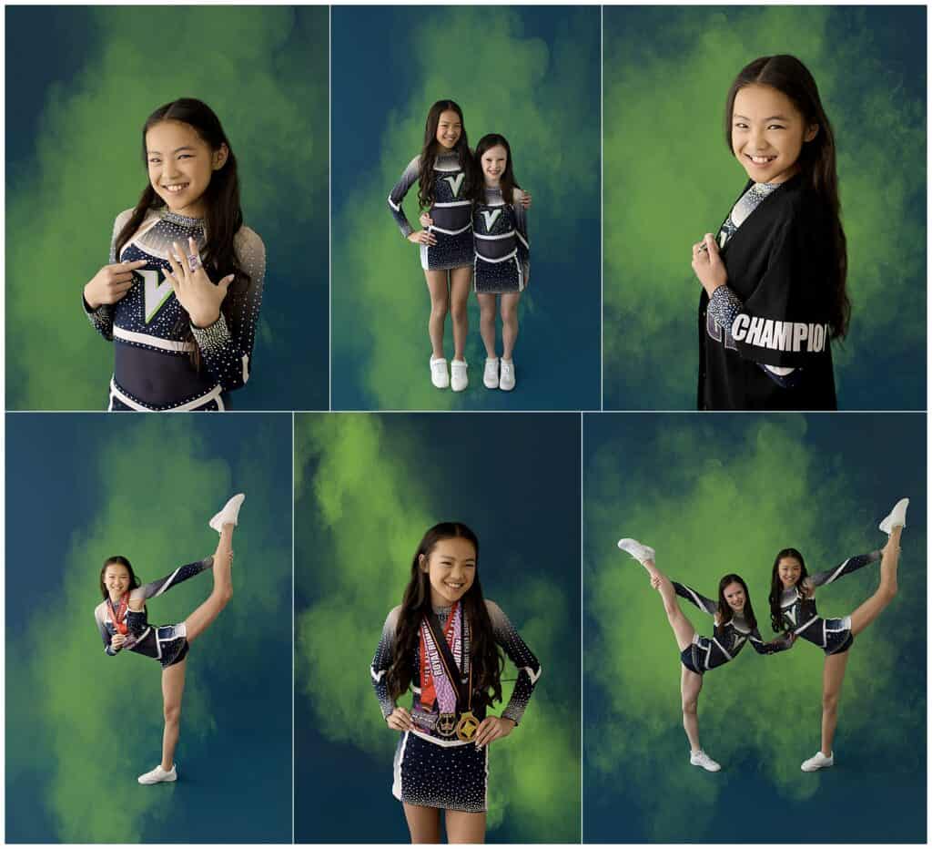 Studio portrait showcasing the bold, modern style also used in teen and senior athlete sessions.