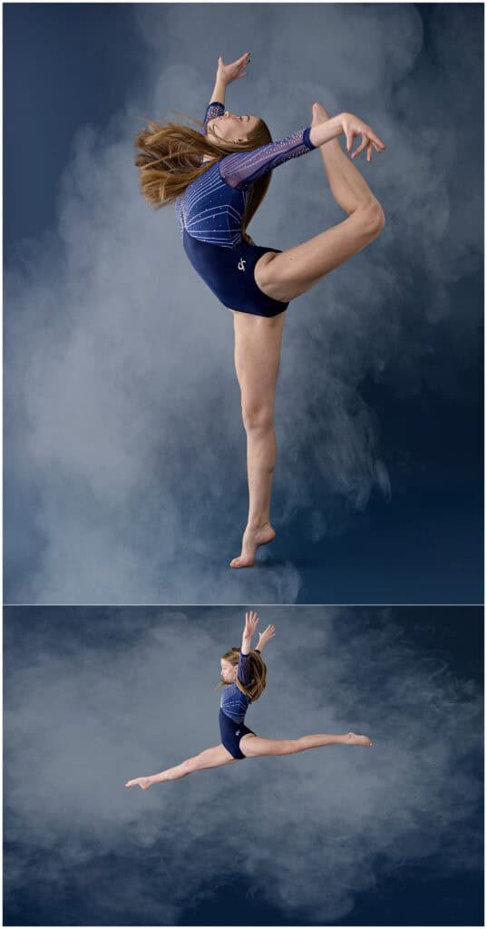 Studio portrait of a student athlete during a Media Day sports photo session in Medina, Ohio.
